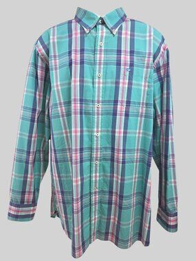 Southern Tide Mens Classic Fit Plaid Long Sleeve Shirt XL